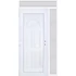 Műanyag bejárati ajtó 130x240 balos Miami tömör felül+oldalvilágítóval 5 kamrás fehér