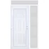 Műanyag bejárati ajtó 140x240 balos Miami tömör felül+oldalvilágítóval 5 kamrás fehér