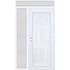 Műanyag bejárati ajtó 140x240 jobbos Miami tömör felül+oldalvilágítóval 5 kamrás fehér