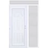 Műanyag bejárati ajtó 150x240 balos Miami tömör felül+oldalvilágítóval 5 kamrás fehér
