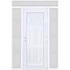 Műanyag bejárati ajtó 180x240 jobbos Miami tömör felül+oldalvilágítóval 5 kamrás fehér