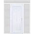 Műanyag bejárati ajtó 200x240 balos Miami tömör felül+oldalvilágítóval 5 kamrás fehér