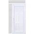 Műanyag bejárati ajtó 130x240 jobbos Miami tömör extra vastag hőszigetelt panellal felül+oldalvilágítóval 5 kamrás fehér