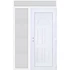 Műanyag bejárati ajtó 150x240 jobbos Miami tömör extra vastag hőszigetelt panellal felül+oldalvilágítóval 5 kamrás fehér