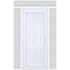 Műanyag bejárati ajtó 160x240 balos Miami tömör extra vastag hőszigetelt panellal felül+oldalvilágítóval 5 kamrás fehér