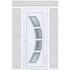 Műanyag bejárati ajtó 180x240 jobbos Orlando 4 üveges felül+oldalvilágítóval 5 kamrás fehér