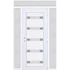 Műanyag bejárati ajtó 160x240 jobbos Sarasota 5 üveges 3 rétegű üveggel extra vastag hőszigetelt panellal felül+oldalvilágítóval 5 kamrás fehér
