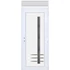 Műanyag bejárati ajtó 100x240 jobbos Daytona 1 üveges 3 rétegű üveggel extra vastag hőszigetelt panellal felülvilágítóval 5 kamrás fehér