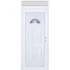 Műanyag bejárati ajtó 100x240 balos Miami 1 üveges felülvilágítóval 5 kamrás fehér