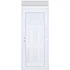 Műanyag bejárati ajtó 100x240 jobbos Miami tömör felülvilágítóval 5 kamrás fehér
