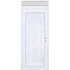 Műanyag bejárati ajtó 100x240 balos Miami tömör extra vastag hőszigetelt panellal felülvilágítóval 5 kamrás fehér