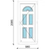 Műanyag bejárati ajtó 100x210 jobbos Miami 5 üveges 3 rétegű üveggel extra vastag hőszigetelt panellal 5 kamrás fehér