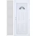 Műanyag bejárati ajtó 140x210 jobbos Miami 1 üveges oldalvilágítóval 5 kamrás fehér