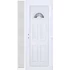 Műanyag bejárati ajtó 120x210 jobbos Miami 1 üveges 3 rétegű üveggel extra vastag hőszigetelt panellal oldalvilágítóval 5 kamrás fehér