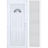 Műanyag bejárati ajtó 150x210 balos Miami 1 üveges 3 rétegű üveggel extra vastag hőszigetelt panellal oldalvilágítóval 5 kamrás fehér