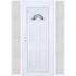 Műanyag bejárati ajtó 160x210 jobbos Miami 1 üveges 3 rétegű üveggel extra vastag hőszigetelt panellal oldalvilágítóval 5 kamrás fehér