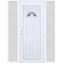 Műanyag bejárati ajtó 180x210 jobbos Miami 1 üveges 3 rétegű üveggel extra vastag hőszigetelt panellal oldalvilágítóval 5 kamrás fehér