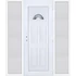 Műanyag bejárati ajtó 200x210 jobbos Miami 1 üveges 3 rétegű üveggel extra vastag hőszigetelt panellal oldalvilágítóval 5 kamrás fehér