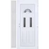 Műanyag bejárati ajtó 130x210 jobbos Miami 3 üveges oldalvilágítóval 5 kamrás fehér