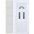 Műanyag bejárati ajtó 150x210 jobbos Miami 3 üveges oldalvilágítóval 5 kamrás fehér