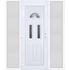 Műanyag bejárati ajtó 200x210 balos Miami 3 üveges oldalvilágítóval 5 kamrás fehér