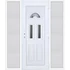 Műanyag bejárati ajtó 200x210 jobbos Miami 3 üveges oldalvilágítóval 5 kamrás fehér