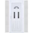 Műanyag bejárati ajtó 160x210 jobbos Miami 3 üveges 3 rétegű üveggel extra vastag hőszigetelt panellal oldalvilágítóval 5 kamrás fehér