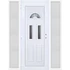 Műanyag bejárati ajtó 180x210 balos Miami 3 üveges 3 rétegű üveggel extra vastag hőszigetelt panellal oldalvilágítóval 5 kamrás fehér