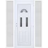 Műanyag bejárati ajtó 180x210 jobbos Miami 3 üveges 3 rétegű üveggel extra vastag hőszigetelt panellal oldalvilágítóval 5 kamrás fehér