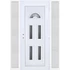Műanyag bejárati ajtó 160x210 jobbos Miami 5 üveges oldalvilágítóval 5 kamrás fehér