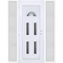 Műanyag bejárati ajtó 180x210 balos Miami 5 üveges oldalvilágítóval 5 kamrás fehér
