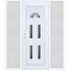 Műanyag bejárati ajtó 200x210 jobbos Miami 5 üveges oldalvilágítóval 5 kamrás fehér