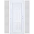 Műanyag bejárati ajtó 180x210 balos Miami tömör oldalvilágítóval 5 kamrás fehér