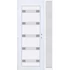 Műanyag bejárati ajtó 120x210 balos Sarasota 5 üveges Aluminium rátétes oldalvilágítóval 5 kamrás fehér