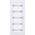 Műanyag bejárati ajtó 90x210 balos Sarasota 5 üveges Aluminium rátétes 5 kamrás fehér